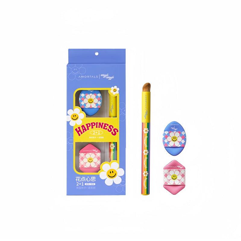 Wiggle Wiggle Concealer Tools Mini Puff n Brush Set