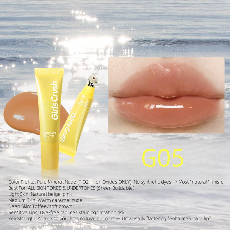 GirlsCrush Dewy Pump Lip Gloss 12ml