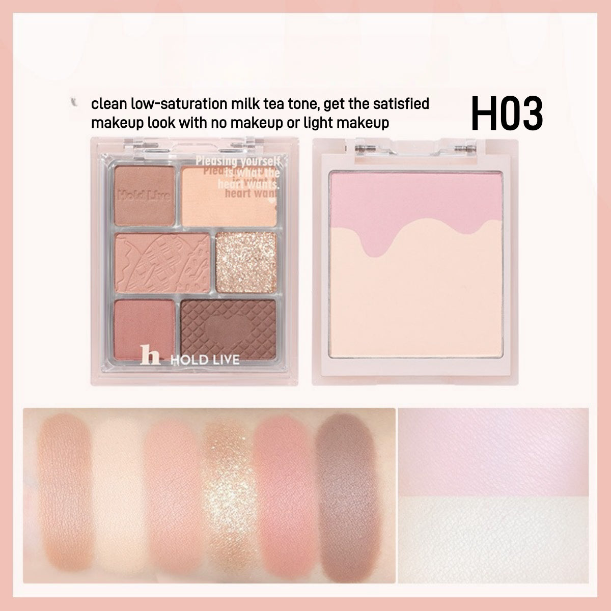 3 in 1 Face Palette Powder Blusher Eyeshadow 16g
