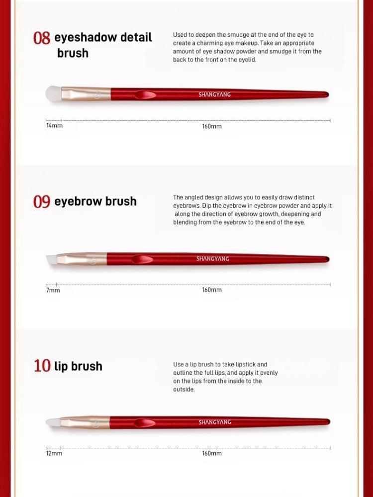 Beauty Face 10 Brushes Set