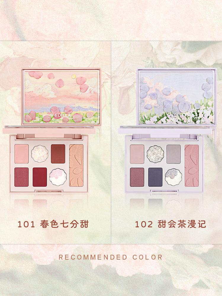 Shedella Seven Colors Floral Eyeshadow Palette SDL06 - Chic Decent