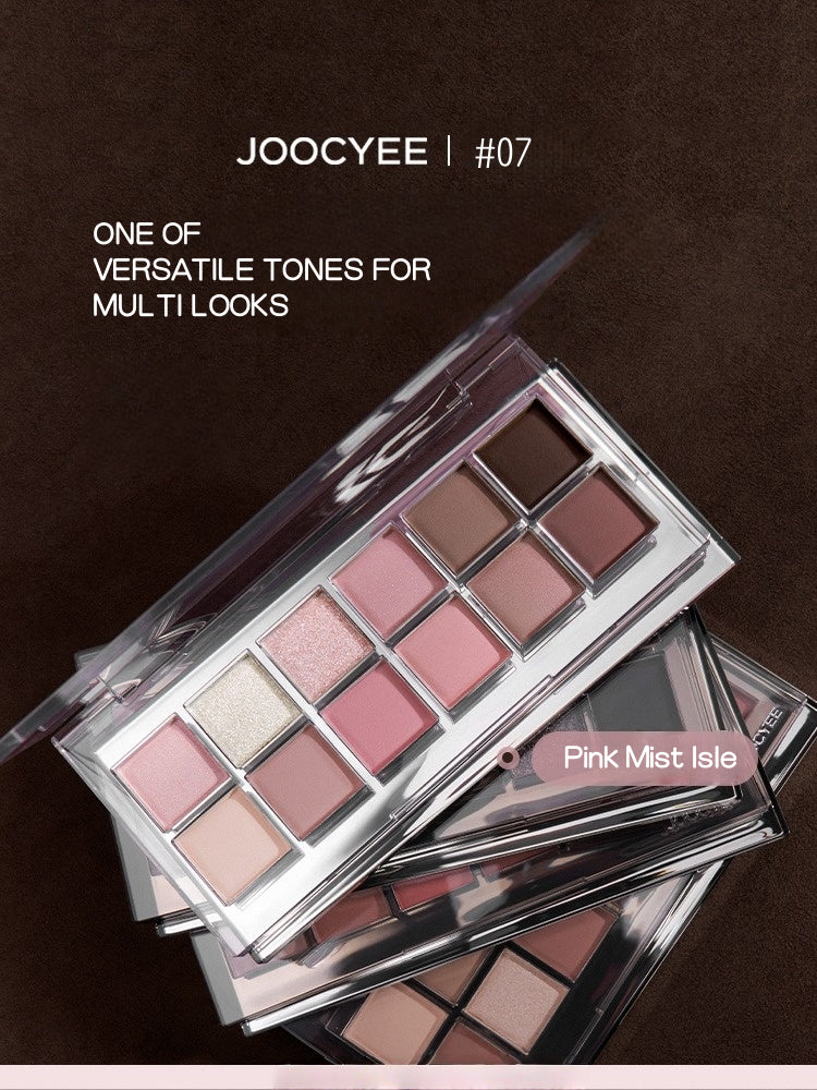 [#07 Pink Mist lsle ] Joocyee 12 Shades Eyeshadow Palette 14g
