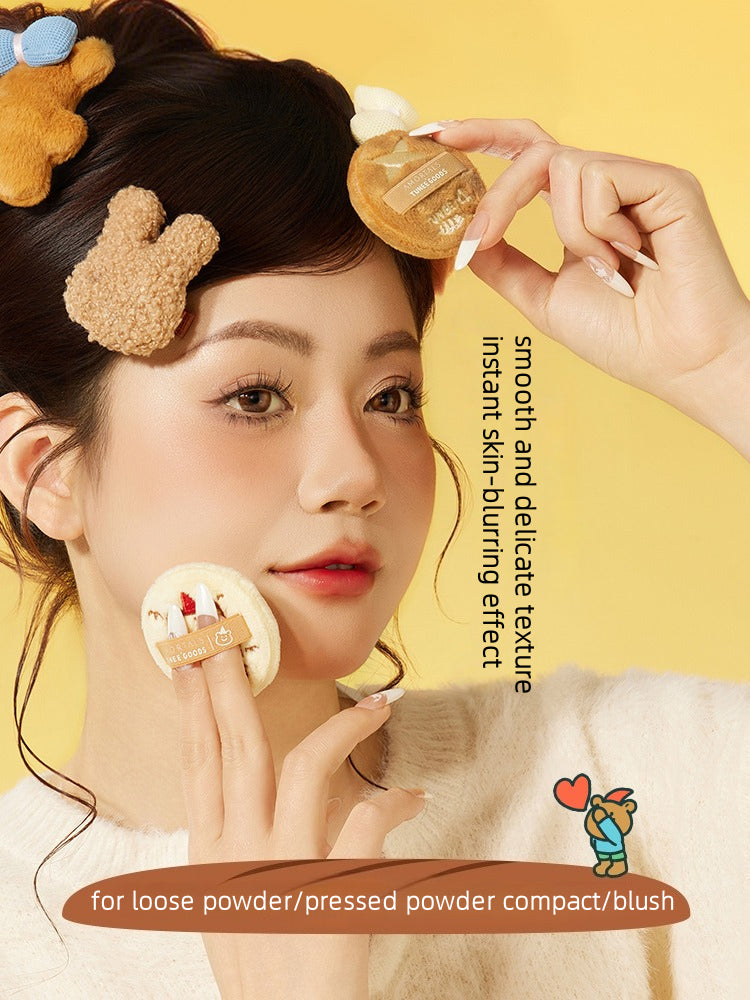 Amortals X TUNEE GOODS Round Shaped Loose Powder Puffs*2