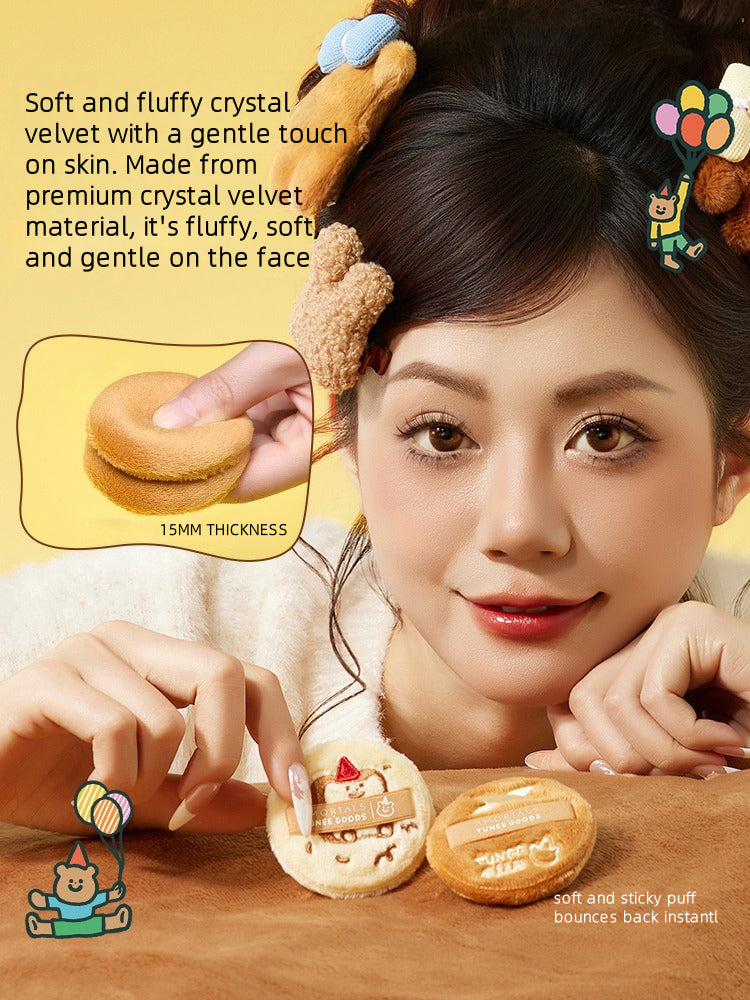 Amortals X TUNEE GOODS Round Shaped Loose Powder Puffs*2