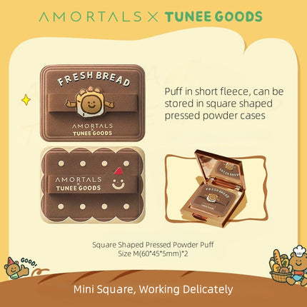 AMORTALS - TUNEE GOODS Square Shaped Pressed Powder Puff
