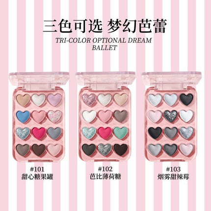 BIYA - Dream Ballet 12 Colors Eyeshadow Palette 6.6g