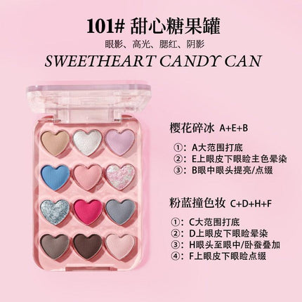 BIYA - Dream Ballet 12 Colors Eyeshadow Palette 6.6g