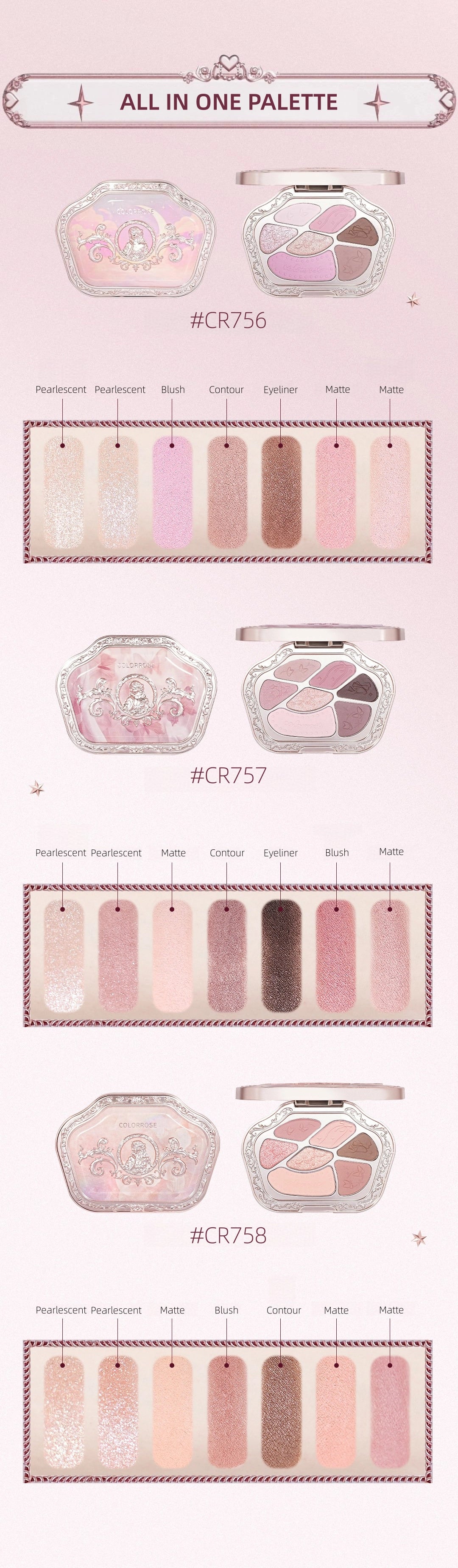 Colorrose - Western Antique 7-Color Eyeshadow Palette 12g