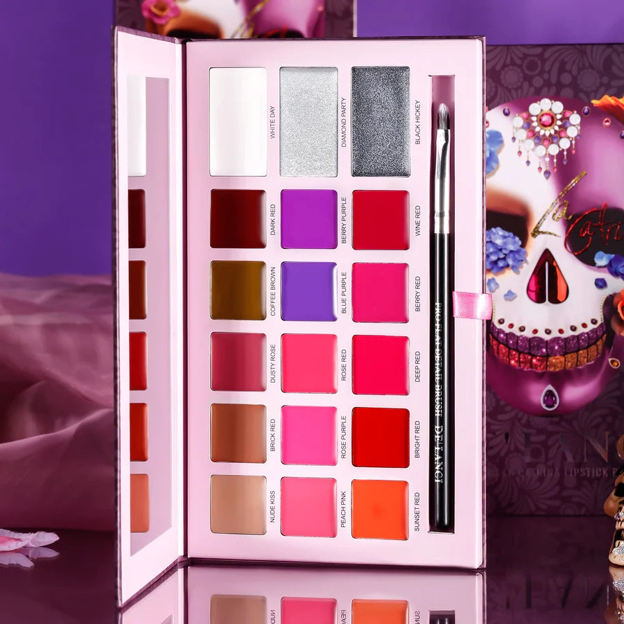 De'Lanci - 18 Colors La Catrina Lipstick Palette 16.8g
