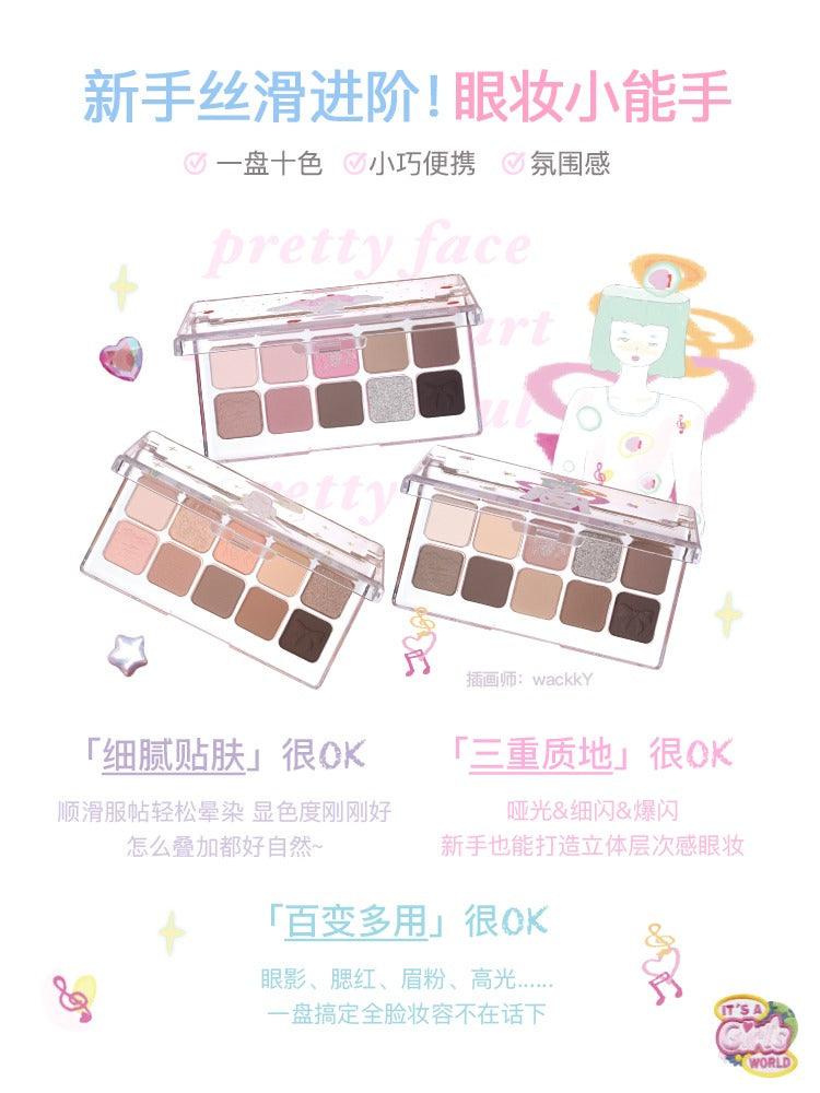 FLORTTE Wackky 10 Colors Eyeshadow Palette 7.5g