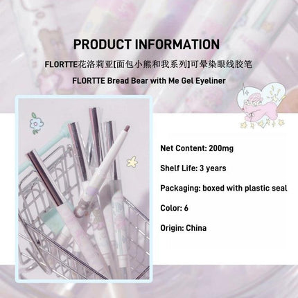 Flortte - Bread Bear with Me Double Ends Gel Eyeliner 200mg