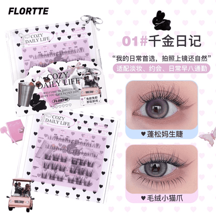 Flortte - Cozy Daily Life Glue Free False Eyelashes