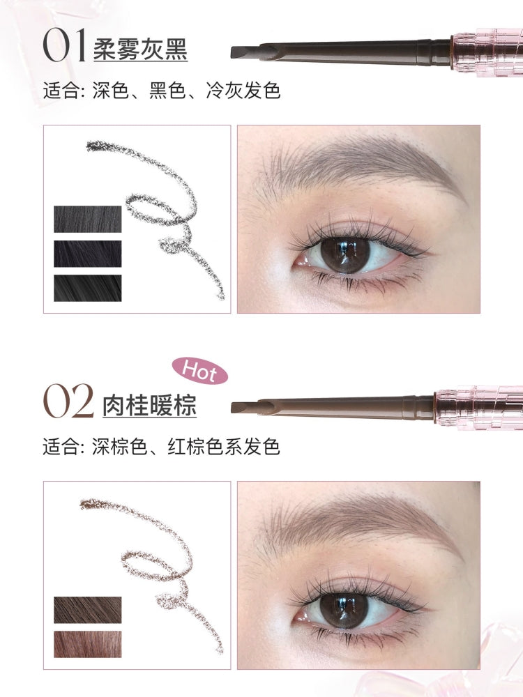 Flortte 固体小弯刀眉笔 6 色 110 毫克