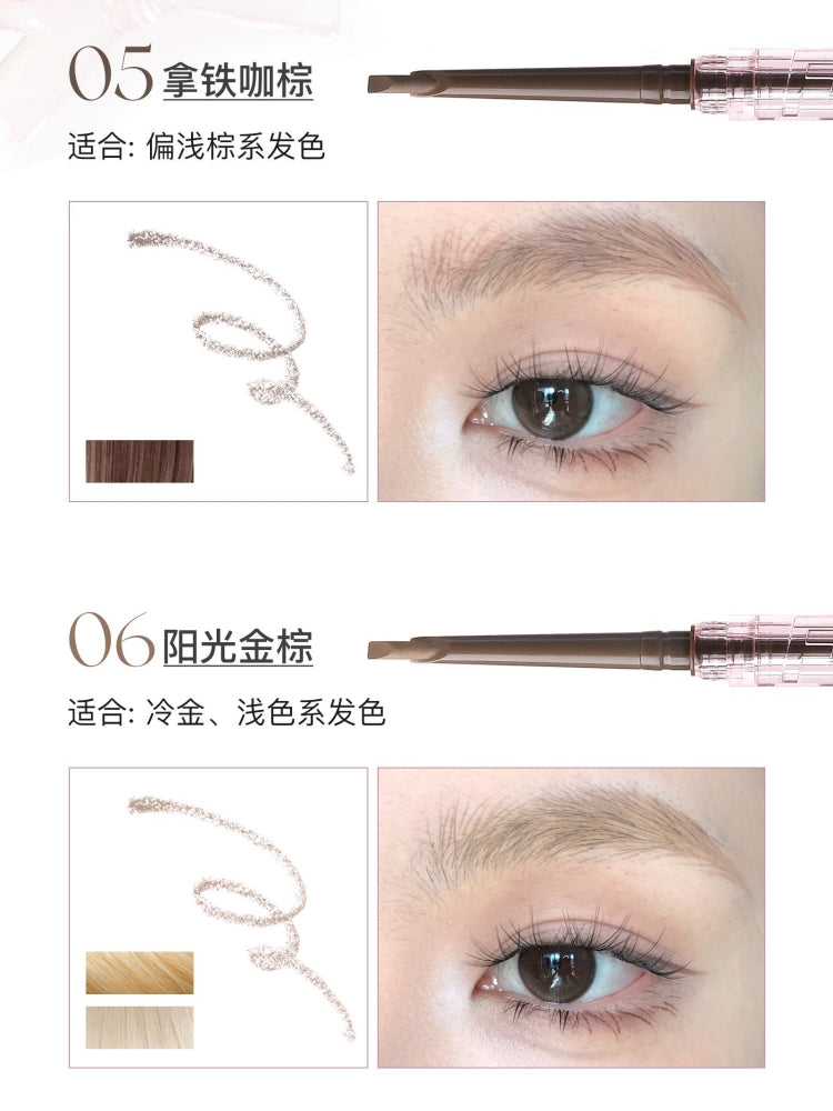 Flortte 固体小弯刀眉笔 6 色 110 毫克