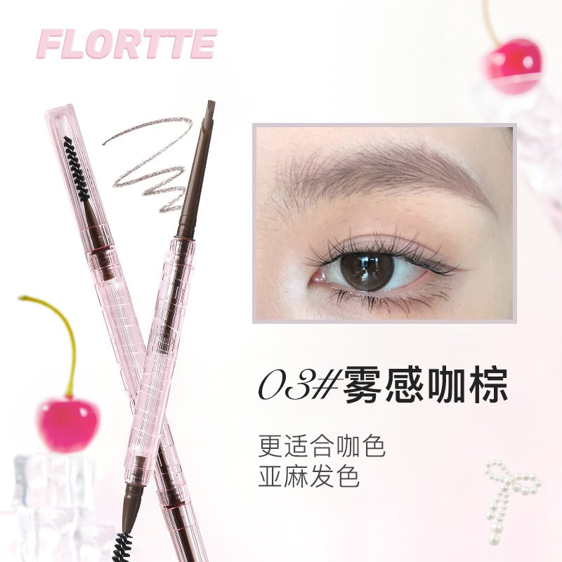 Flortte 固体小弯刀眉笔 6 色 110 毫克