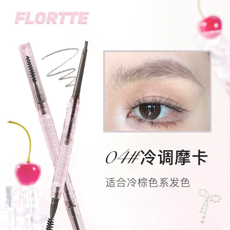 Flortte 固体小弯刀眉笔 6 色 110 毫克