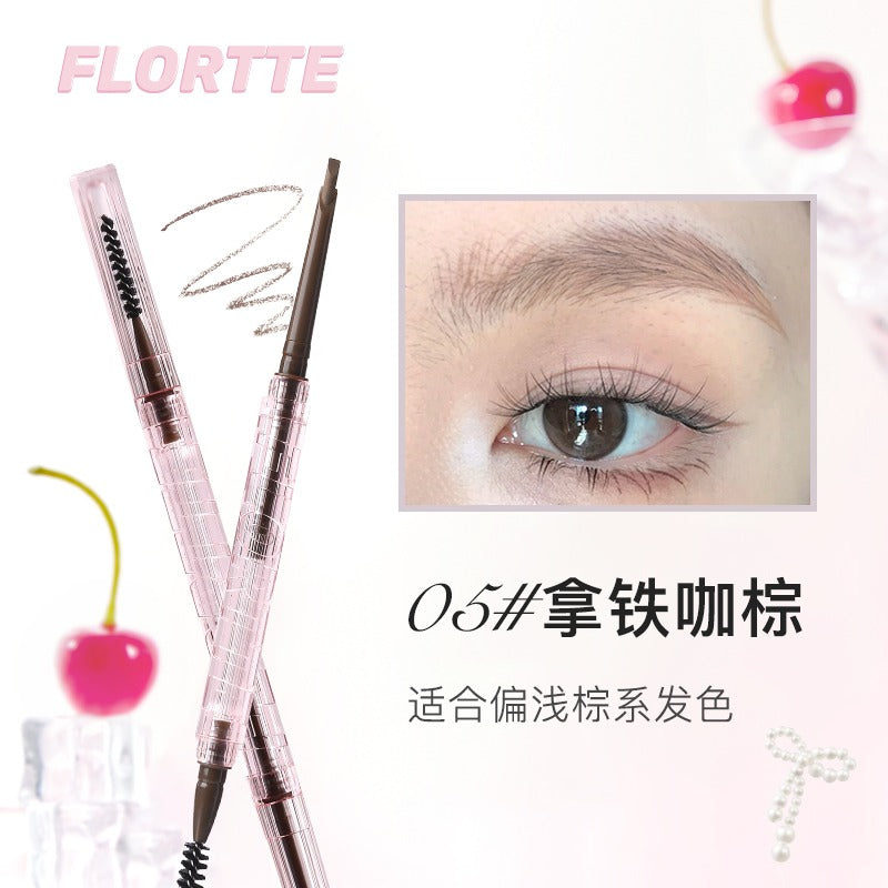 Flortte 固体小弯刀眉笔 6 色 110 毫克