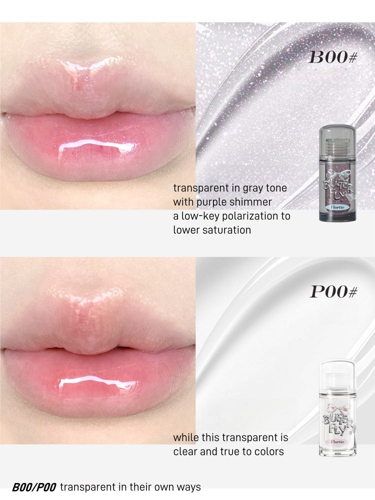 Flortte Twin Butterfly Series Lip Serum Twin P 1.9g