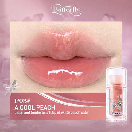 Flortte - Twin Butterfly Series Lip Serum Twin P 1.9g