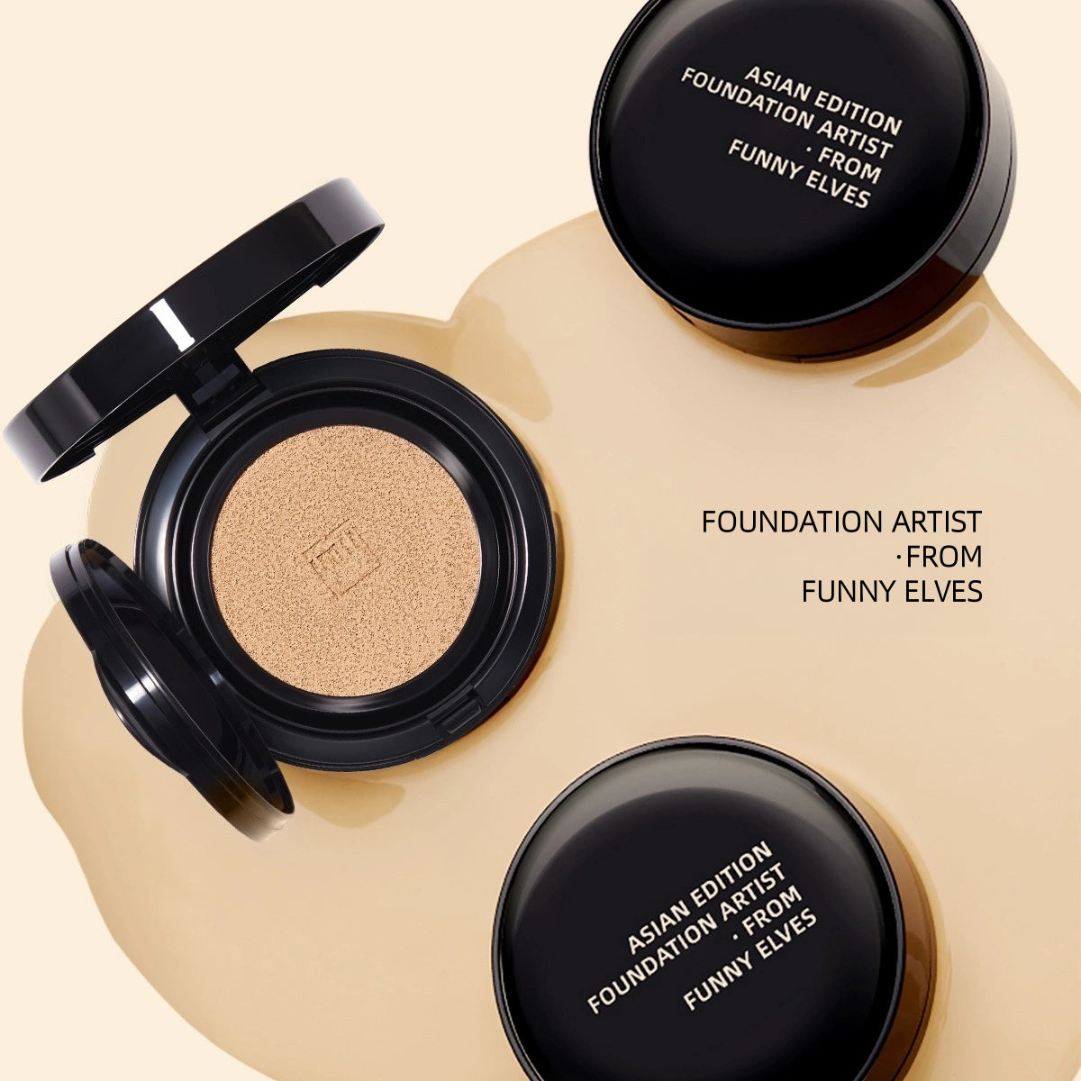 Funny Elves Cushion Foundation Oily Skin Formula 10g*2