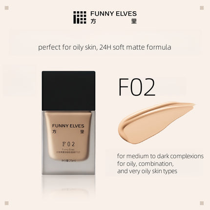 FunnyElves - Long Lasting Foundation Dry or Oily Skin Formula 25ml