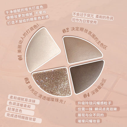 GOGOTALES - Glittering Colourful Eyeshadow Palette 4.8g