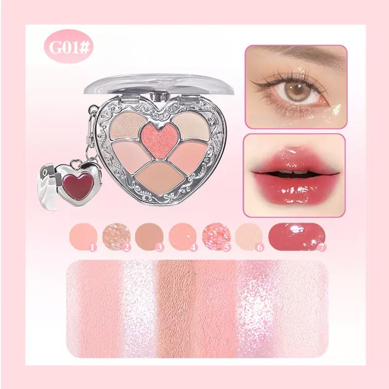 GOGO TALES Heart 2 Heart Lip Jelly Eyeshadow Palette 6.5g