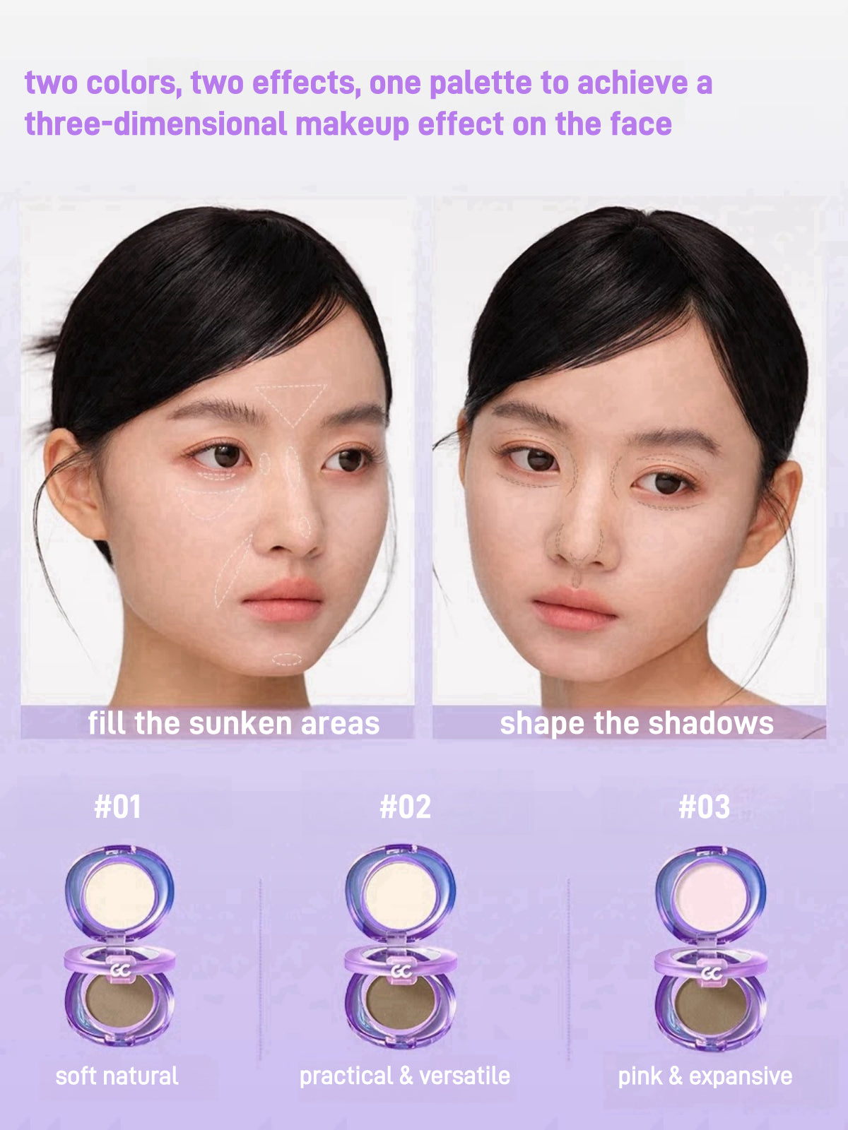 GirlsCrush Matte Highlighter Contour Powder Duo 5.2g