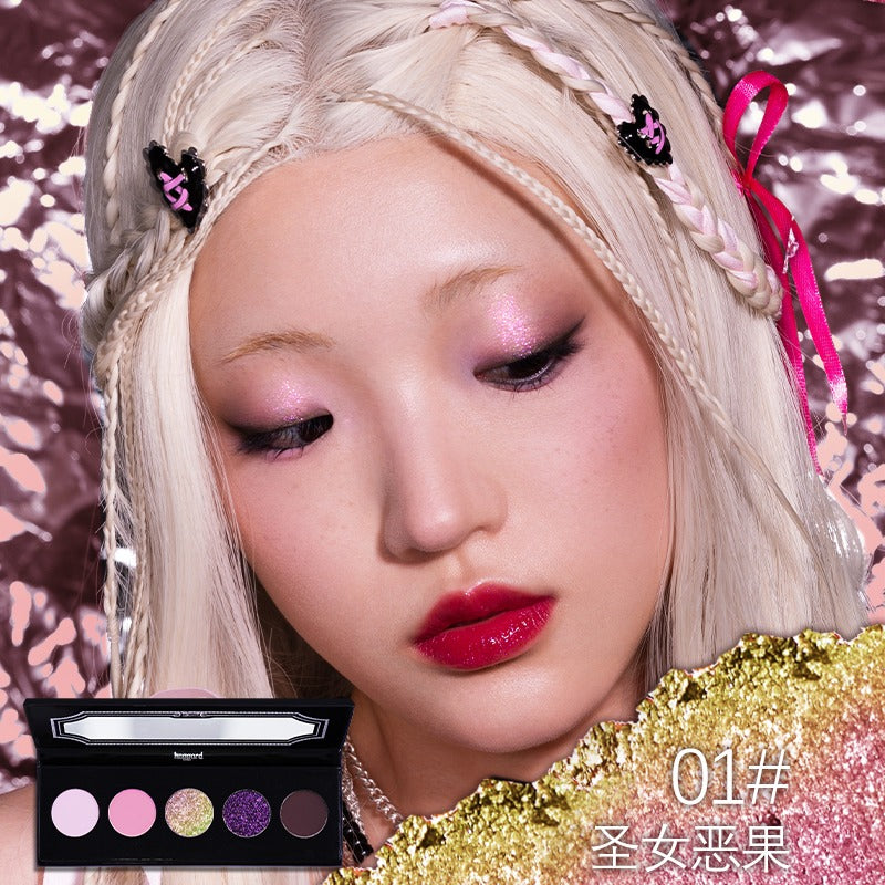 Haggard Five Colors Eyeshadow Palette Gothic Makeup 4.2g