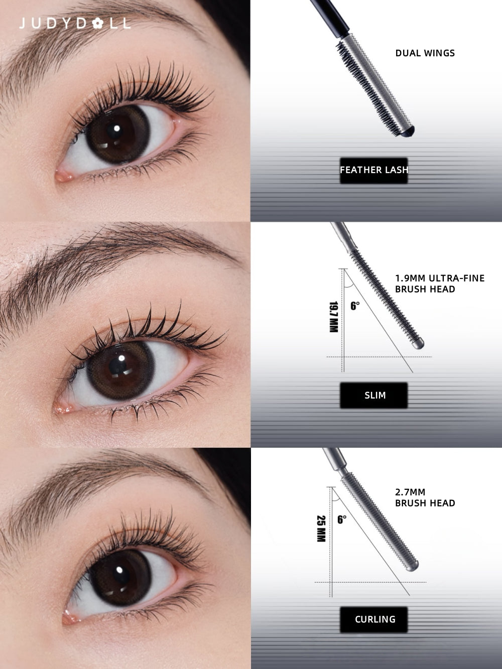 Judydoll Iron Strong Mascara Lifting Waterproof