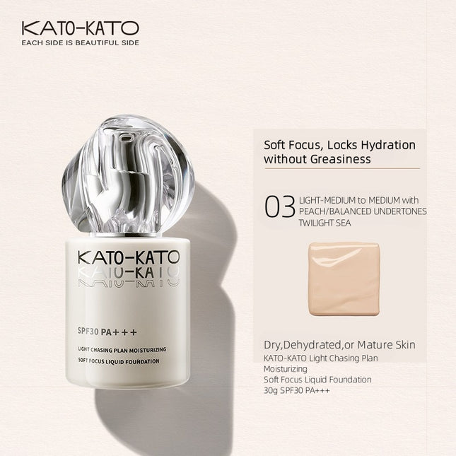KATOKATO - Light Chasing Plan Moisturizing Soft Focus Liquid Foundation 30g SPF30 PA+++