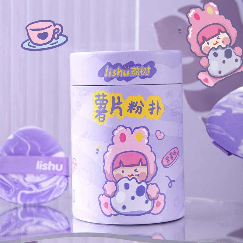 LISHU 芯片桶化妆粉扑 紫罗兰色
