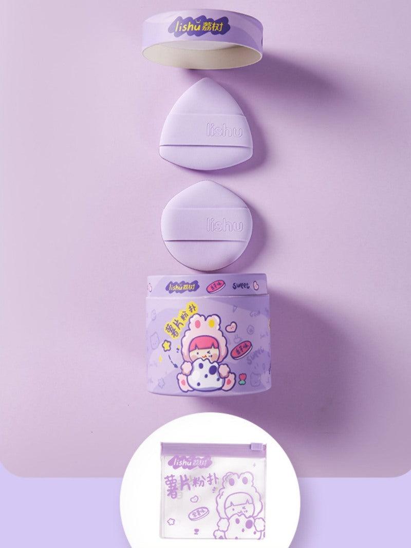 LISHU Chips 桶装 Rubycell 化妆粉扑 紫罗兰色