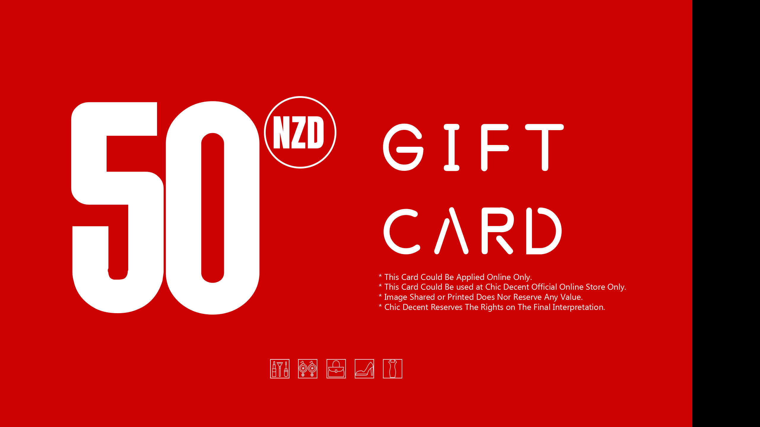 Chic Decent Gift Card in NZD