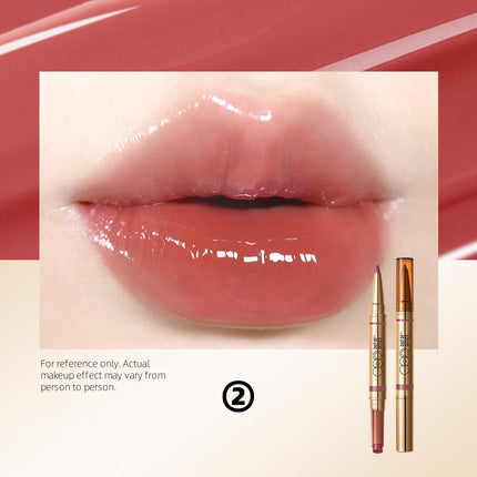 OUT OF OFFICE 2IN1 Glossy Lip Balm n Lipliner Duo 1.3g+300mg