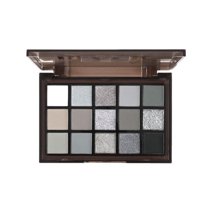 UCANBE - 15 Colors Eyeshadow Palette Black Meteors 10.8g