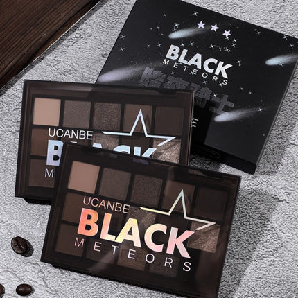 UCANBE - 15 Colors Eyeshadow Palette Black Meteors 10.8g