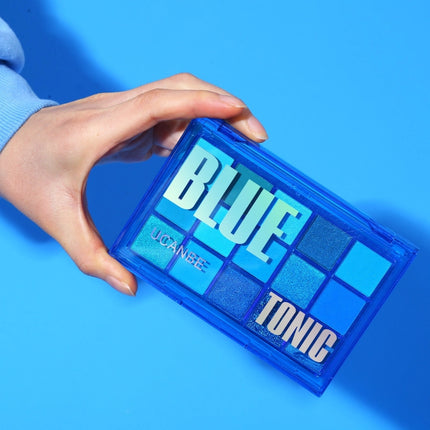 UCANBE - 15 Colors Eyeshadow Palette Blue Tonic 10.8g