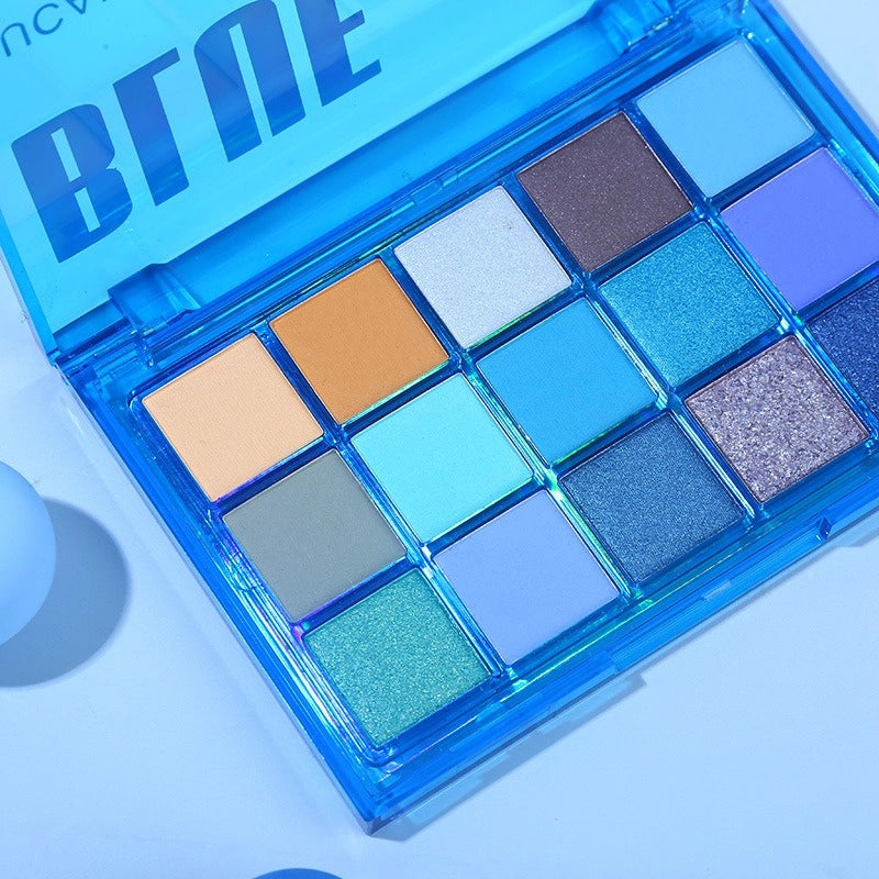 UCANBE 15 Colors Eyeshadow Palette Blue Tonic 10.8g