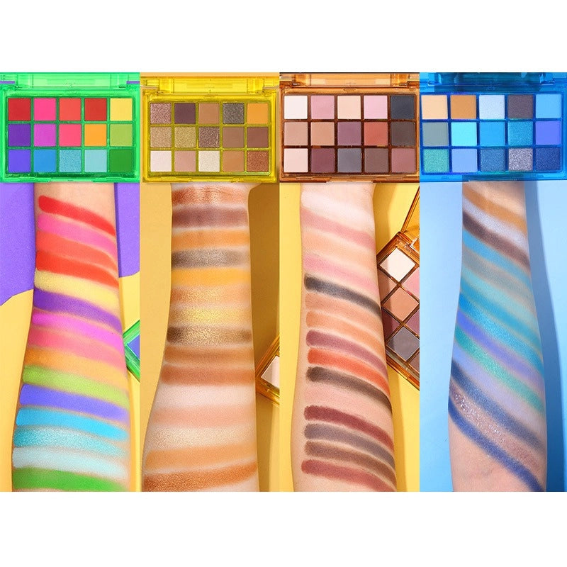 UCANBE 15 Colors Eyeshadow Palette Fruit Punch Light Chocolate 10.8g