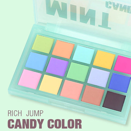 UCANBE - 15 Colors Eyeshadow Palette Mint Candy 10.8g