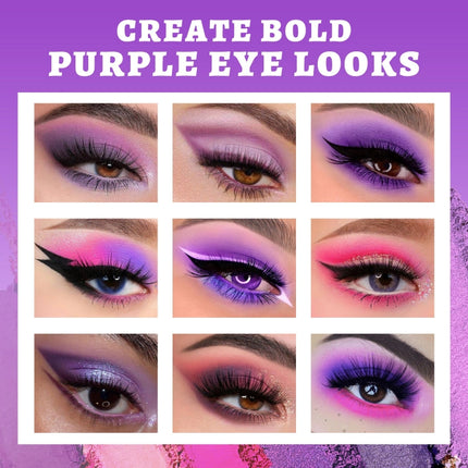 UCANBE - 15 Colors Eyeshadow Palette Purple Witch 10.8g