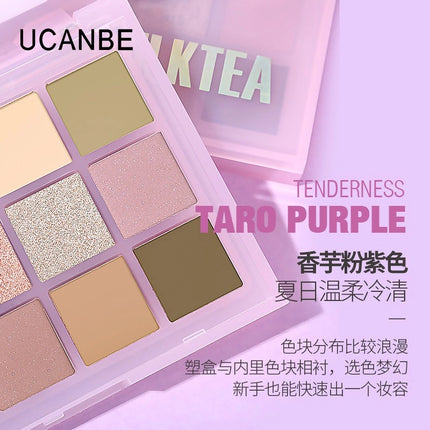UCANBE - 15 Colors Eyeshadow Palette Taro Milktea 10.8g