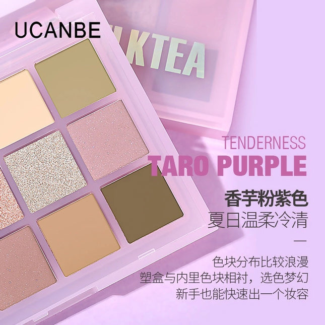 UCANBE - 15 Colors Eyeshadow Palette Taro Milktea 10.8g