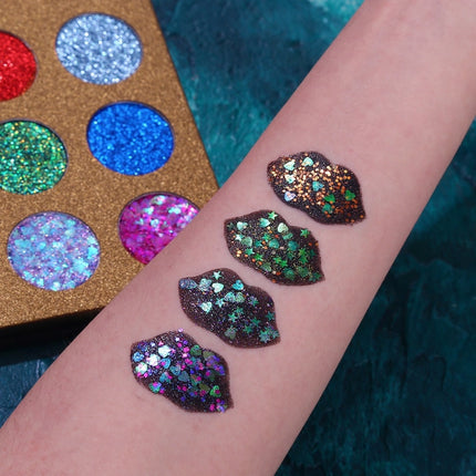 UCANBE - 16 Colors Glitter Eyeshadow Starry Palette 16*1.5g