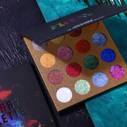 UCANBE - 16 Colors Glitter Eyeshadow Starry Palette 16*1.5g