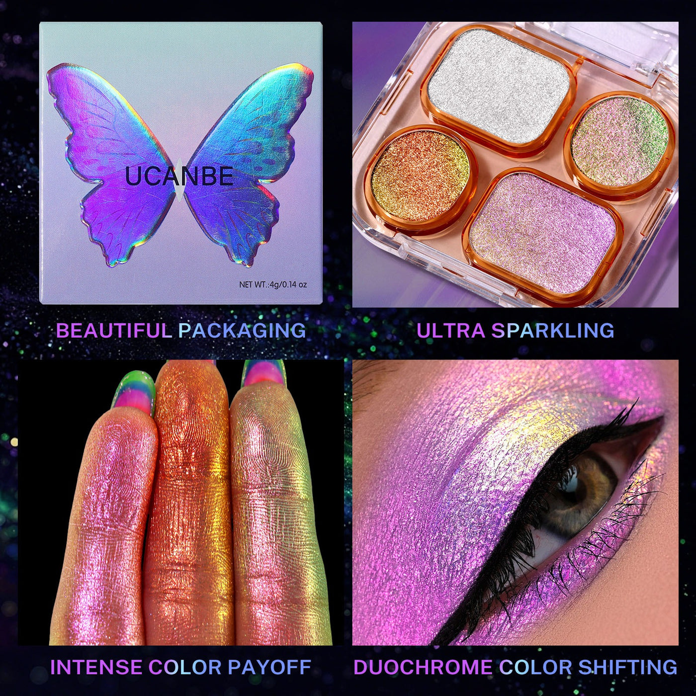 UCANBE - Multichrome Chameleon Palette 4 Colors 02 4g