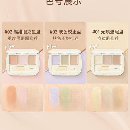 Judydoll Moisturizing Three-Color Concealer Palette JD091 - Chic Decent