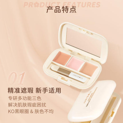 Judydoll Moisturizing Three-Color Concealer Palette JD091 - Chic Decent