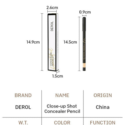 DEROL Close-Up Shot Concealer Pencil DR032 - Chic Decent